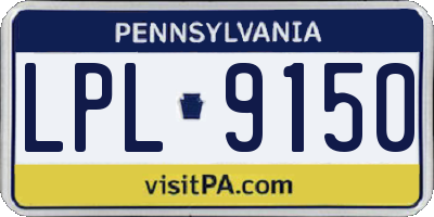 PA license plate LPL9150