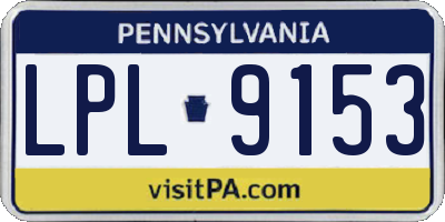 PA license plate LPL9153