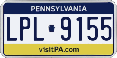 PA license plate LPL9155