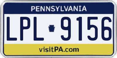 PA license plate LPL9156