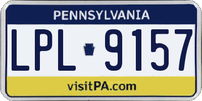 PA license plate LPL9157