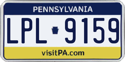 PA license plate LPL9159