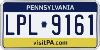 PA license plate LPL9161