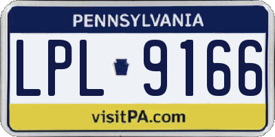 PA license plate LPL9166