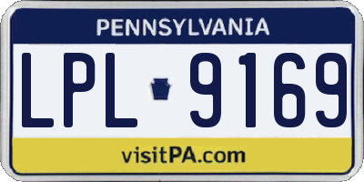 PA license plate LPL9169