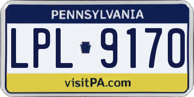 PA license plate LPL9170