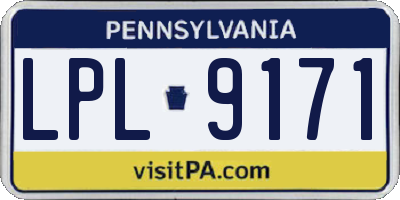 PA license plate LPL9171