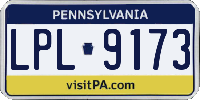 PA license plate LPL9173
