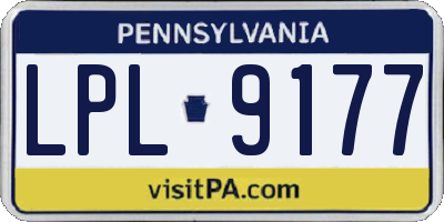 PA license plate LPL9177