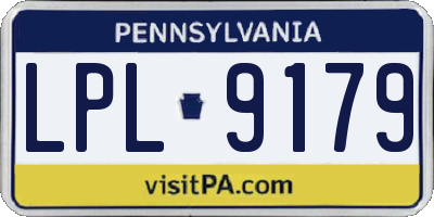 PA license plate LPL9179