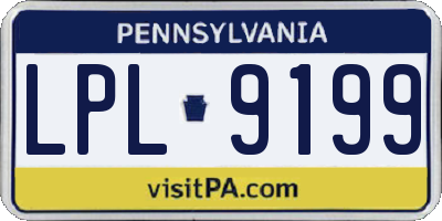 PA license plate LPL9199
