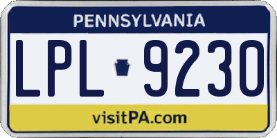 PA license plate LPL9230