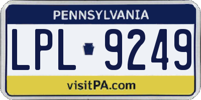 PA license plate LPL9249