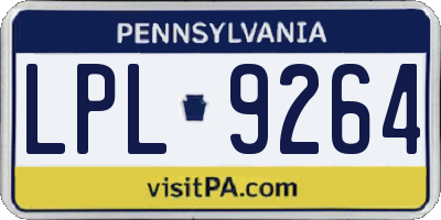 PA license plate LPL9264