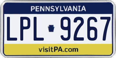PA license plate LPL9267