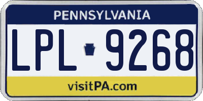 PA license plate LPL9268