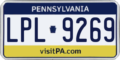 PA license plate LPL9269
