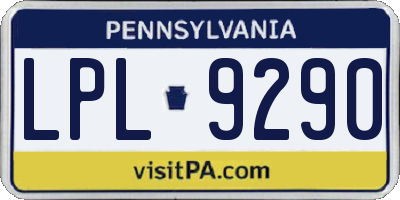 PA license plate LPL9290