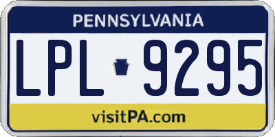 PA license plate LPL9295