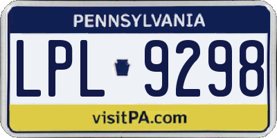 PA license plate LPL9298