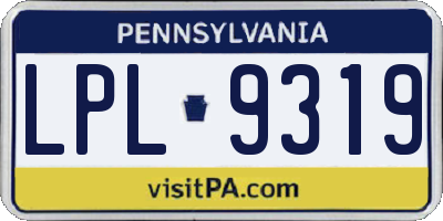 PA license plate LPL9319