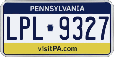 PA license plate LPL9327
