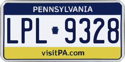 PA license plate LPL9328