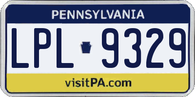 PA license plate LPL9329