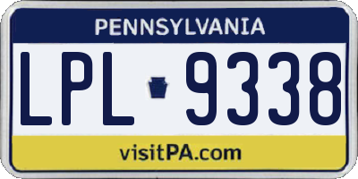 PA license plate LPL9338