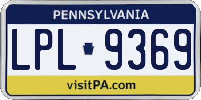 PA license plate LPL9369