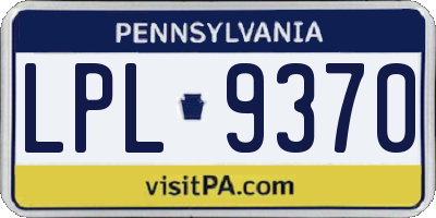 PA license plate LPL9370