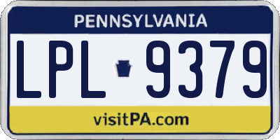 PA license plate LPL9379