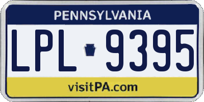 PA license plate LPL9395