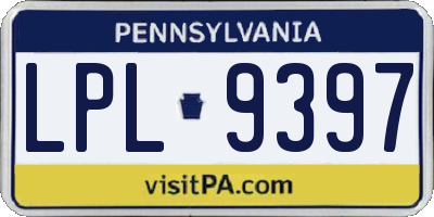 PA license plate LPL9397