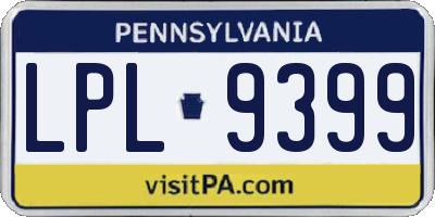 PA license plate LPL9399