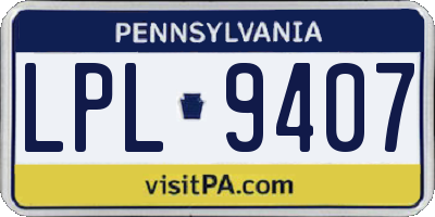 PA license plate LPL9407