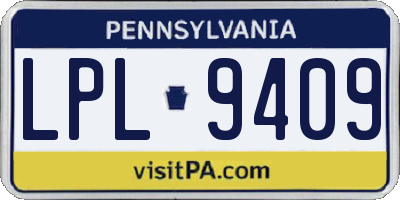 PA license plate LPL9409