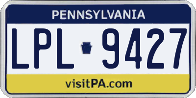 PA license plate LPL9427