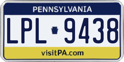 PA license plate LPL9438