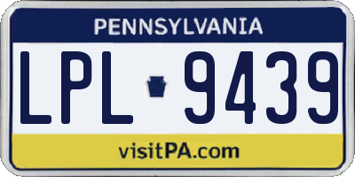PA license plate LPL9439