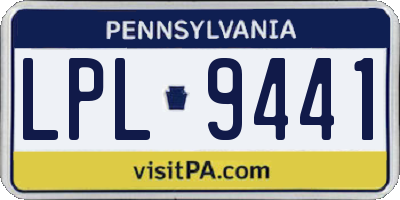 PA license plate LPL9441