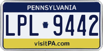 PA license plate LPL9442