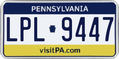 PA license plate LPL9447