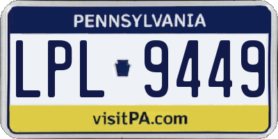 PA license plate LPL9449