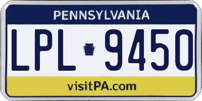 PA license plate LPL9450