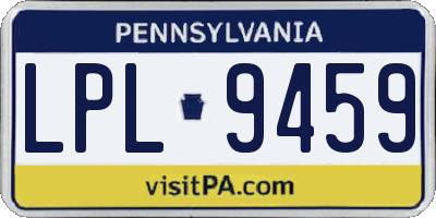 PA license plate LPL9459