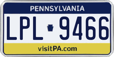 PA license plate LPL9466