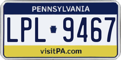 PA license plate LPL9467