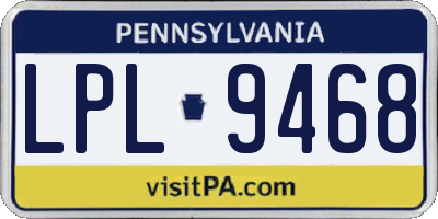 PA license plate LPL9468