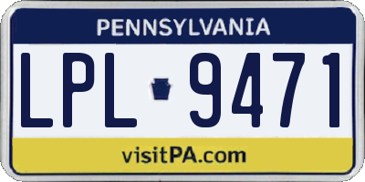 PA license plate LPL9471